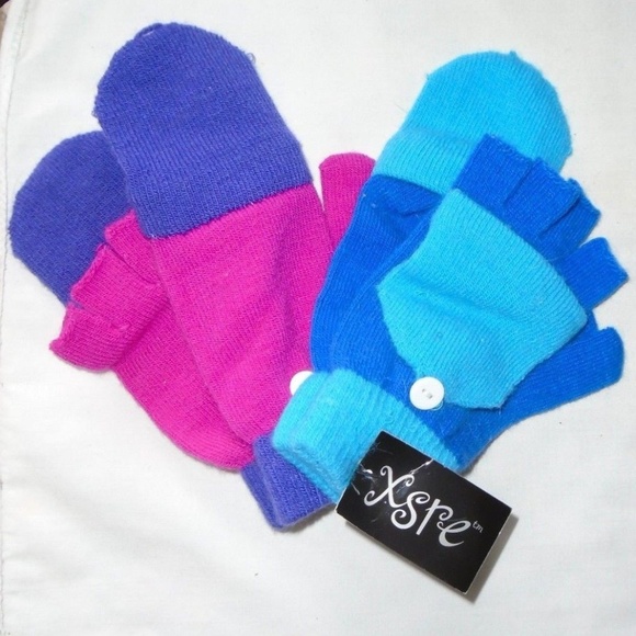 2 Pairs Fashion XRSE Finger-less Gloves Mittens